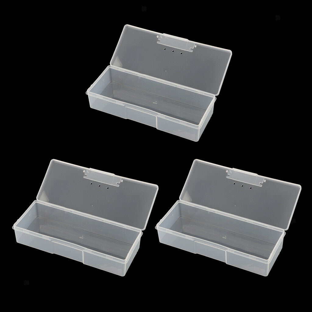 3x Plastic Storage Boxes Blank Screw Trinket Organizer Container Holder