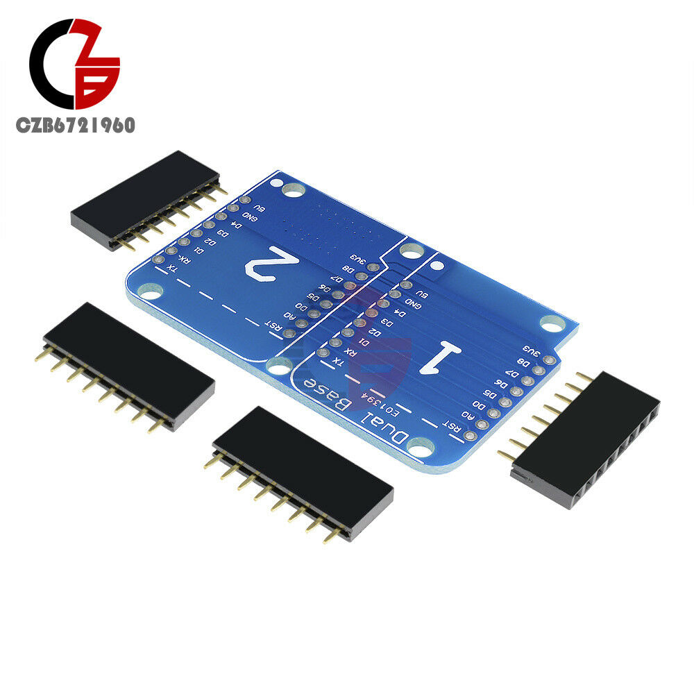 Double Socket Dual Base Shield for WeMos D1 Mini NodeMCU Arduino ESP8266