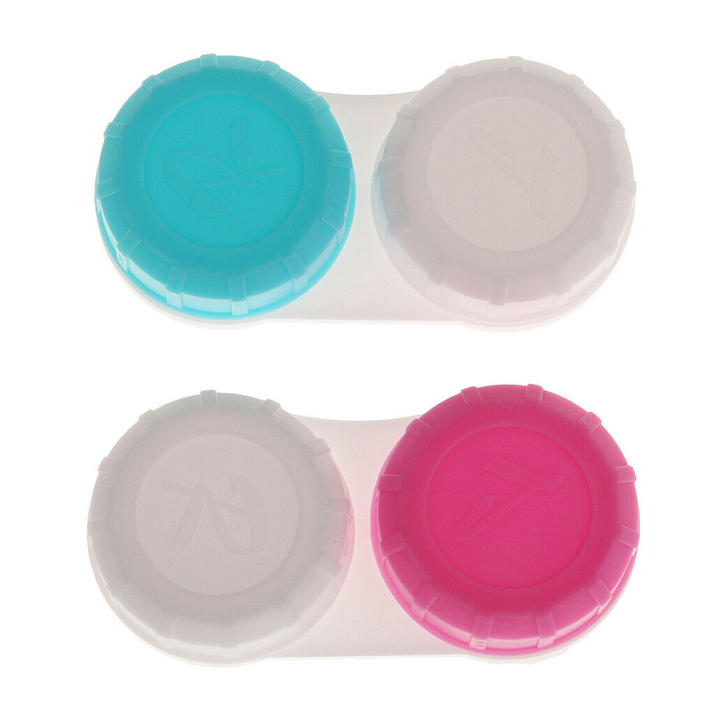 Pack of 10 Pieces Plastic Contact Lens Case Holder Container Soaking Storage Box