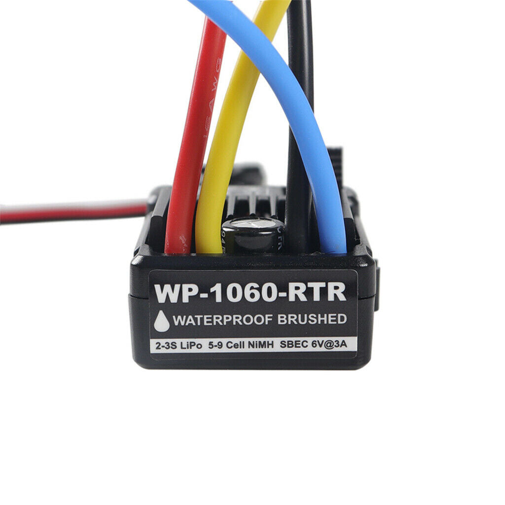 1060 60A Brushed Electronic Speed Controller ESC For 1:10 RC Waterproof