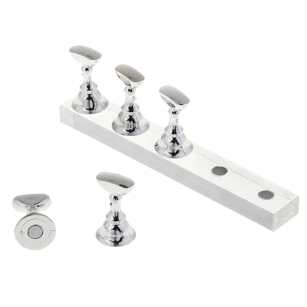 Acrylic Magnetic Nail Tips Practice Display Stands Holders Home Chessboard