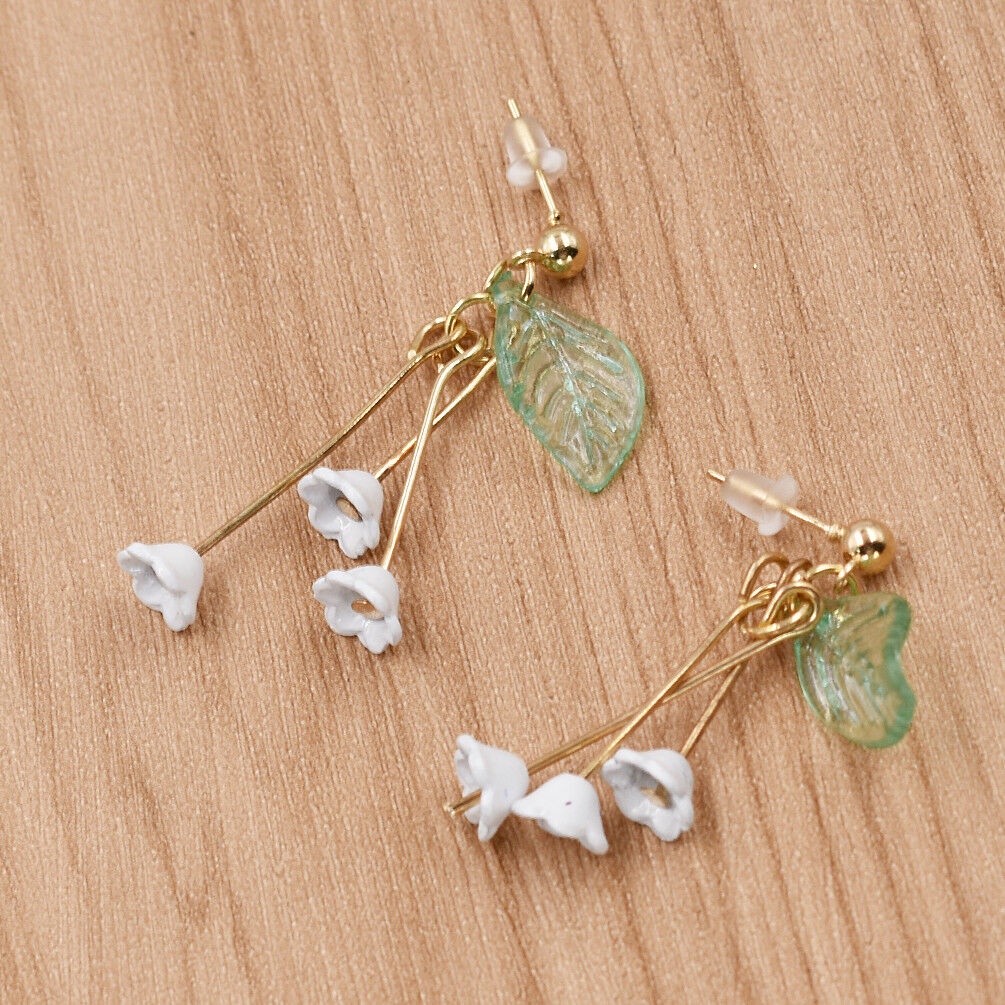 Lovely Floral Leaf Drop Earrings Ear Stud Drop Dangle Women Fashion Jewelry Chic