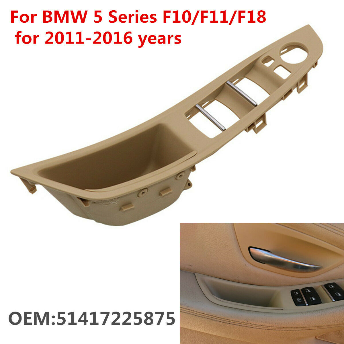 Front Left Door Window Control Switch Panel Trim For BMW F10 535i 550i 528i M5