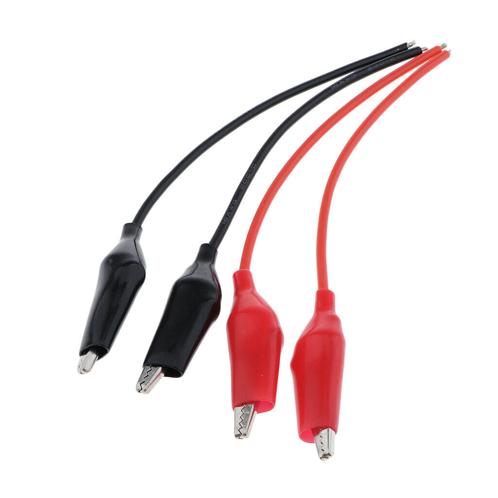 Set of 4 Tinned Tail Clamp Clip Wire Connective Silicone 12cm Dual Color Kit