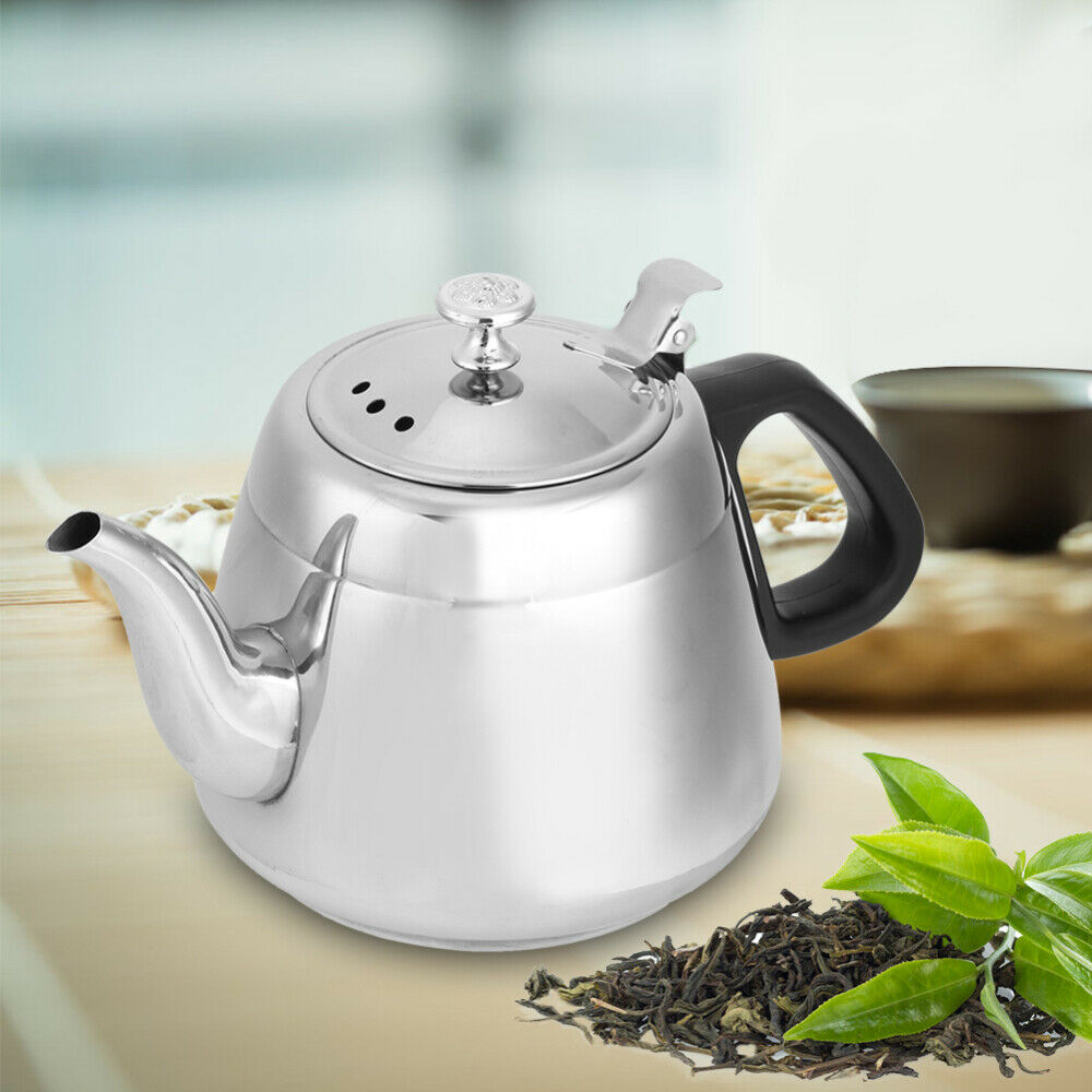 Stainless Steel 1L Water Kettle with Lid & Handle Teapot Stovetop Cooking