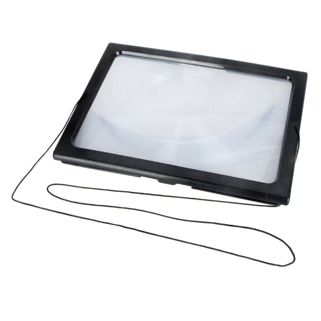 Full-page Triple Reading Magnifier with 4 LED Lights for Presbyopia