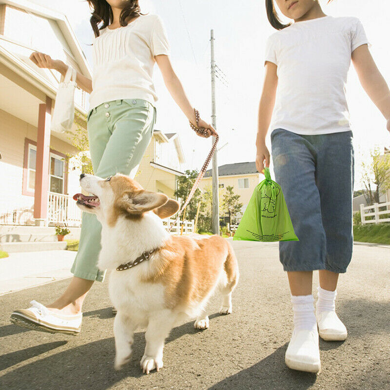 1roll Biodegradable Dog Poop Bags Corn starch Earth Friendly Waste Bag for Dogs