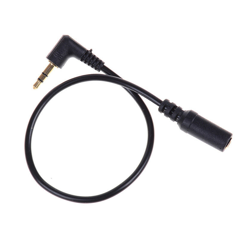 Audio stereo 3.5mm 3pole  male female 90 degree right angled extension cabl DD