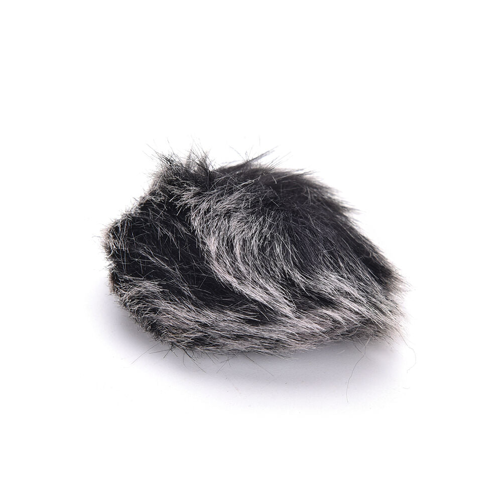 Black Fur Windscreen Windshield Wind Muff for Lapel  Microphone Mic BDAU