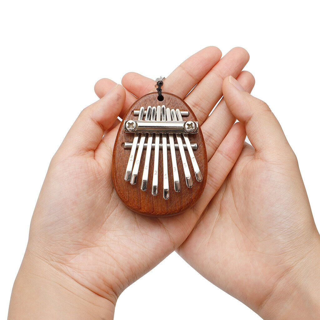 8 Keys Kalimba Thumb Piano Pendant Can Play Great Sound for Friends oval