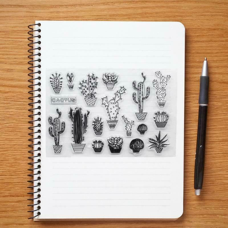 Cactus Silicone Clear Seal Stamp DIY Scrapbooking Embossing Photo Album Decor