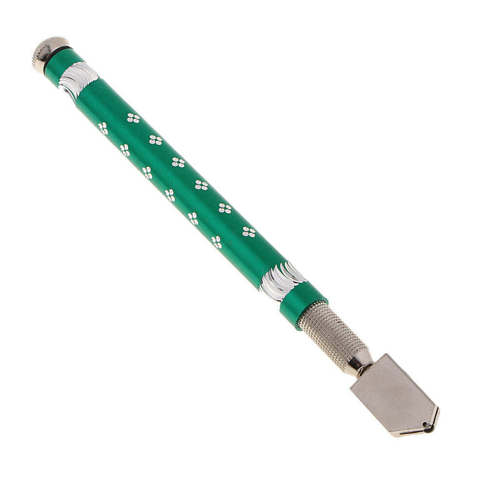 Oil Feed Glass Tool Aluminium Handle Glass Cutter for Stained - Glass Green