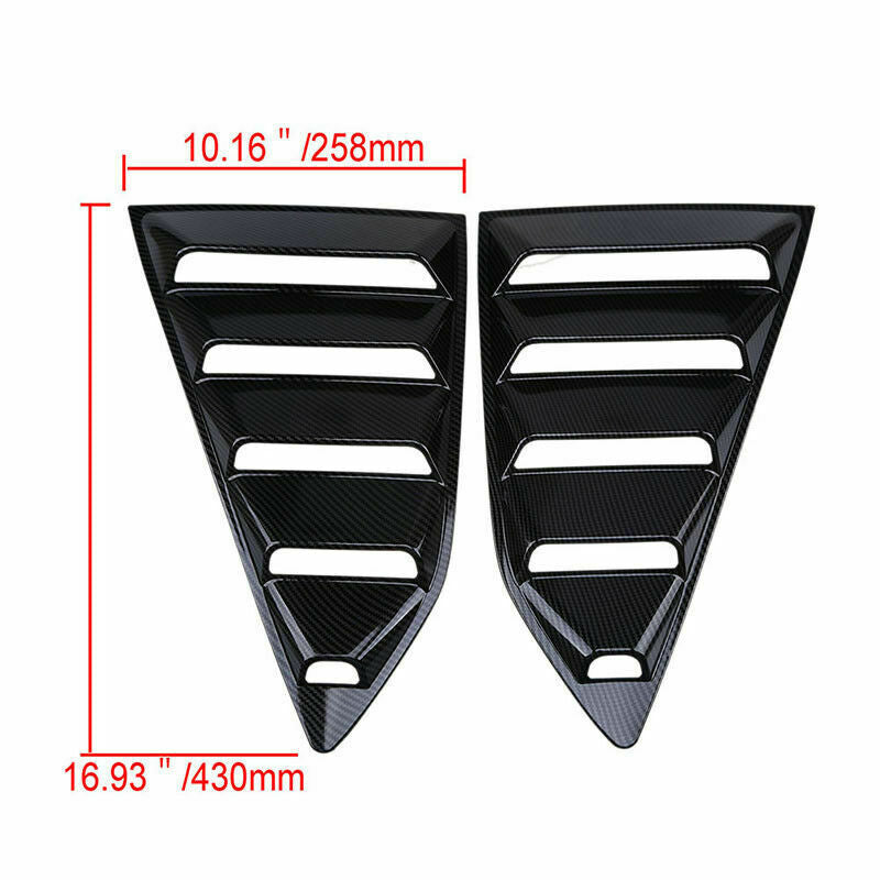 Carbon Fiber Side Vent Window Scoop Louver Cover Trim For Chevy Camaro 2016-2020