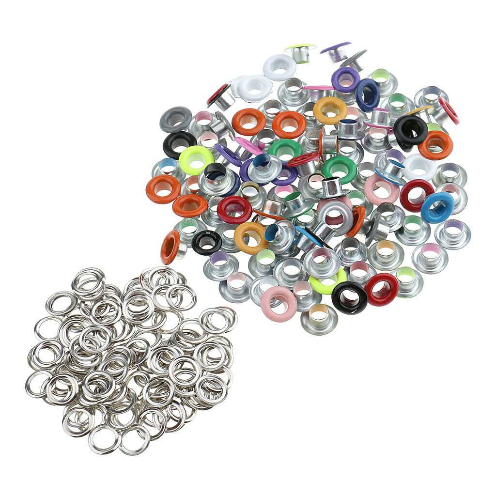 100x Metal Eyelets Buckle for Leathercraft Scrapbooking Embellishments 3mm