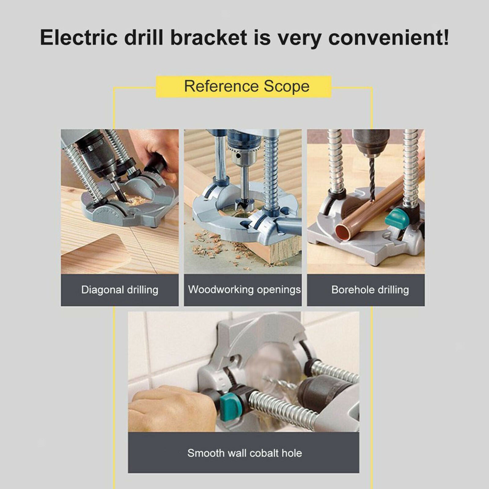 Portable Electric Drill Bracket Adjustable Attachment Table Clamp Support