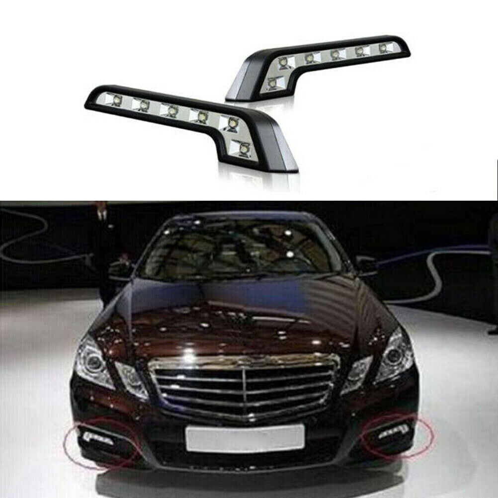 2X L Shaped 6LED Super White Waterproof Driving Fog Light Lamp Car Accessories
