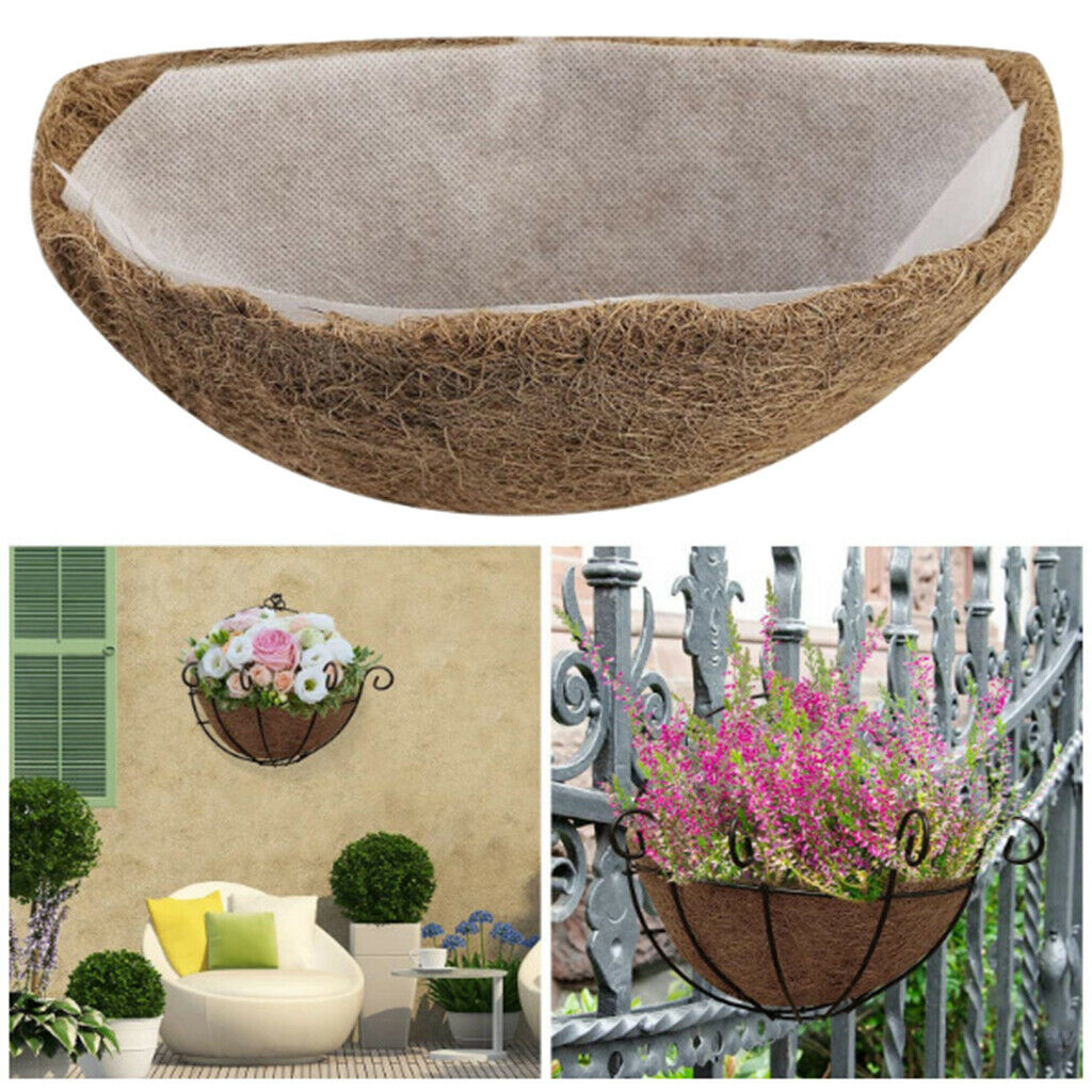 Round Coco Coir Liners Replacement for Flowerpot Vegetables Garden Planting