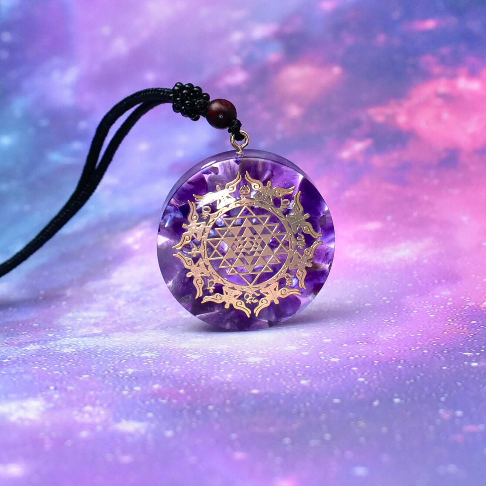 Natural Orgone Pendant Necklace Crystal 7 Major Chakras Jewelry Energy