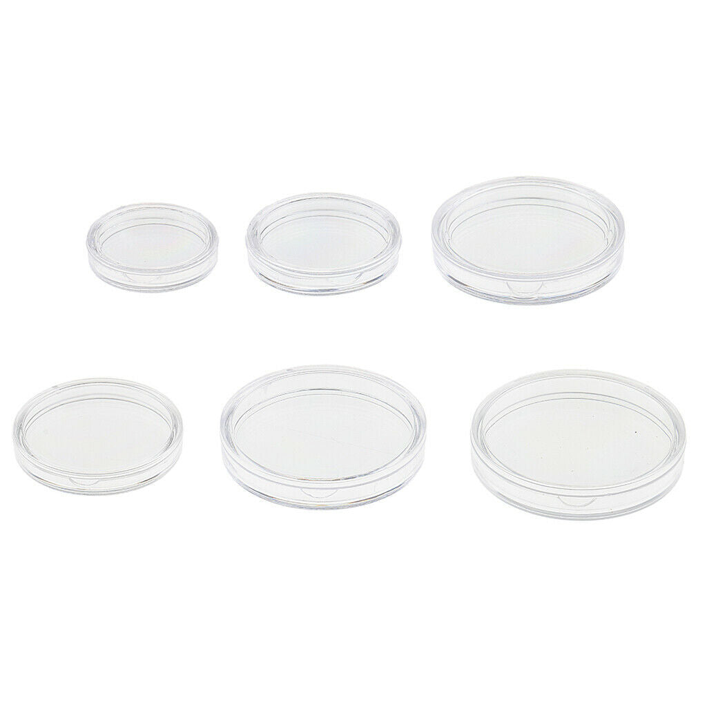 Clear Coin Capsules Case Coins Holders Container Storage Boxes Organizer