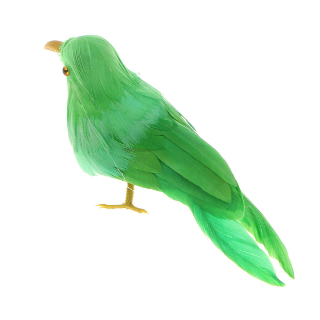 Lifelike Perched Woodland Birds Artificial Feathered bird Crafts Colorful #6