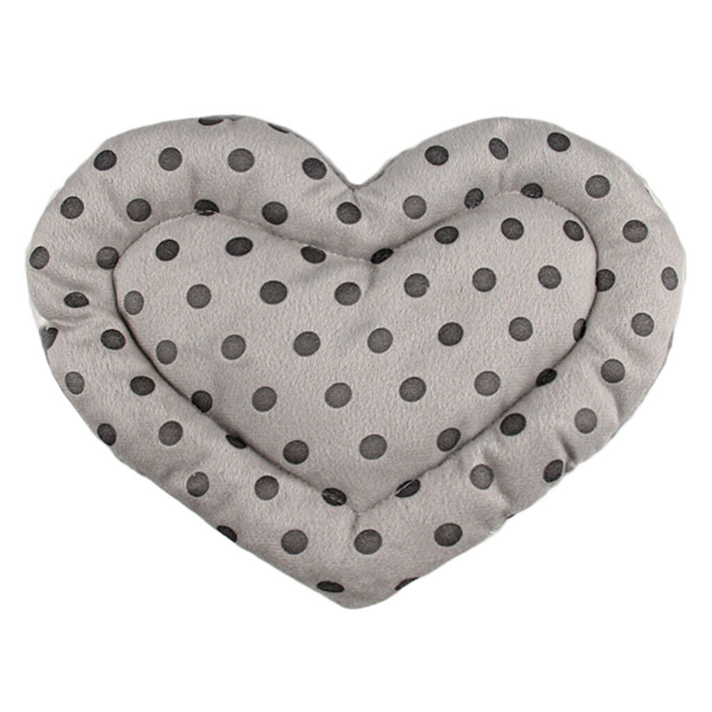 Heart Shape Hamster Guinea Pig Mat Sleep Bed Seat Pad for Small Animal Grey