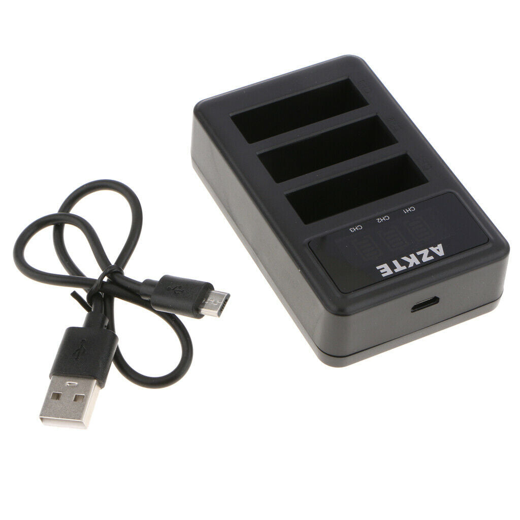 AZ16-1 AZ16-2 3-Channel Battery Charger Compatible with  Yi 4K, Yi 4K+ Action