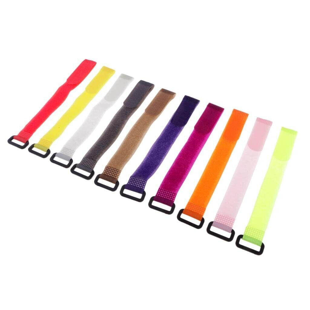 10pcs 20cm Fishing Rod Belts Nylon Reusable Fishing Rod Tie Strap Holder