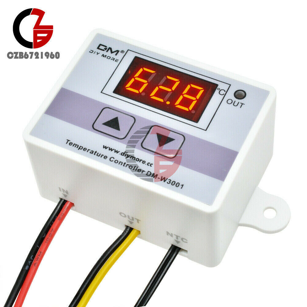 AC 220V w3001 LED Temperature Controller 10A Thermostat Control Switch Probe