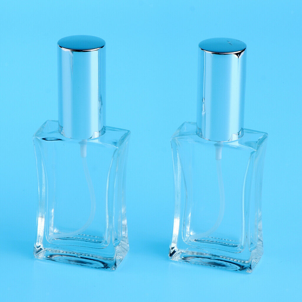 2Pcs Refillable Empty Perfume Pump Spray Bottle Easy to Fill Scent Aftershave