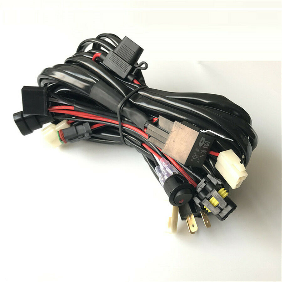 Wiring Harness Switch Kit For 9005 (HB3) H4 4x4 Offroad Truck Headlight Adapter
