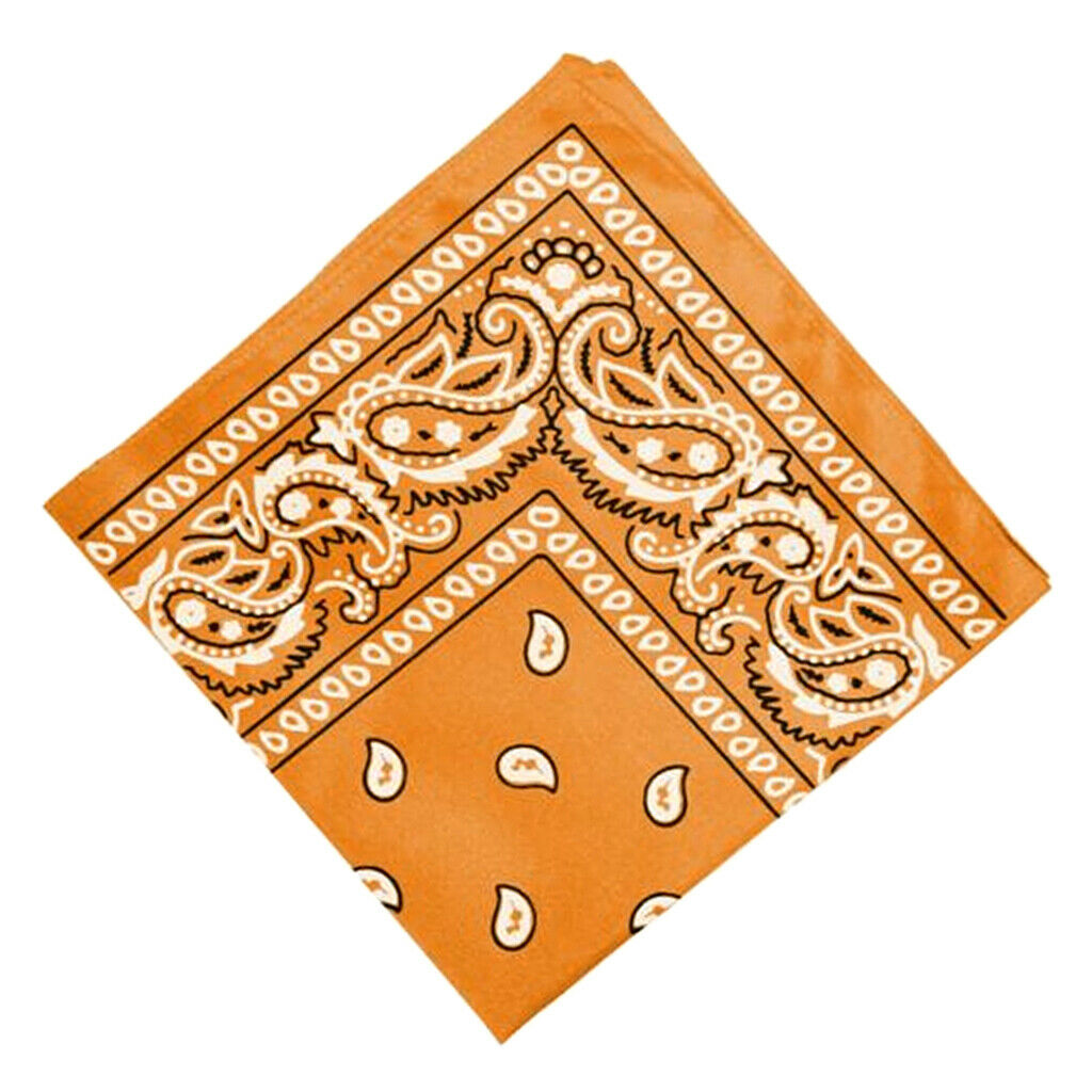 8PCS Novelty Paisley Print Bandana Head Wrap Hair Band Wristband Kerchief
