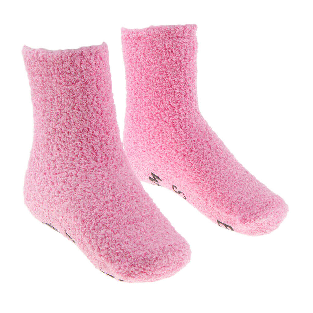 2 Pairs Fluffy Fuzzy Socks Cozy Socks Crew Socks Bed Socks Floor Socks