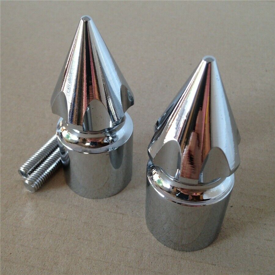 Ultimate Chrome Spike Bar Ends For Kawasaki Ninja ZX10R ZX12R ZX14