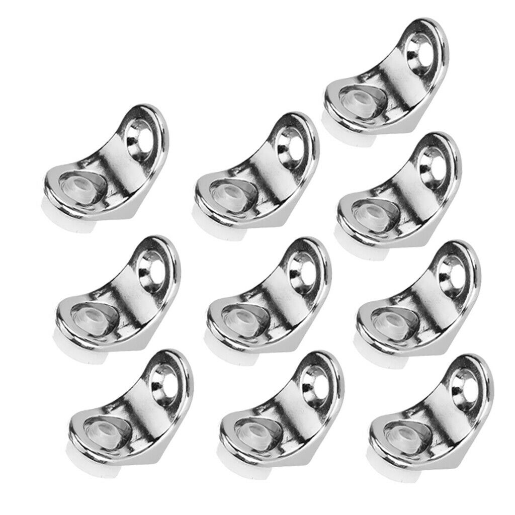 10 X L Shape Right Angle Glass Panel Shelf Clamp Holder Bracket Support Clip