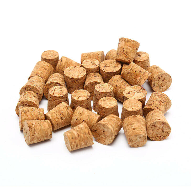 10pcs Tapered Natural Cork Bottle Stoppers Wine Corks Crafts 18*15*20mmYNluO BU