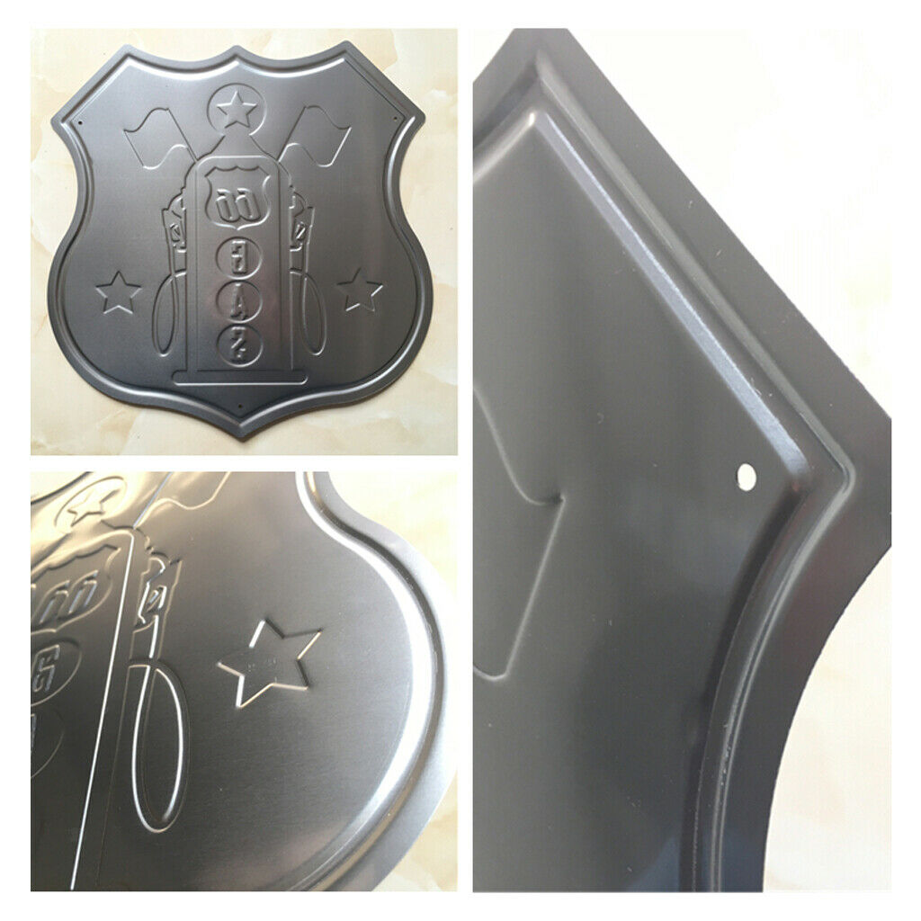 2x Cast Iron Metal Gas Station Advertising Decor  Plaque Plate Ad Sign