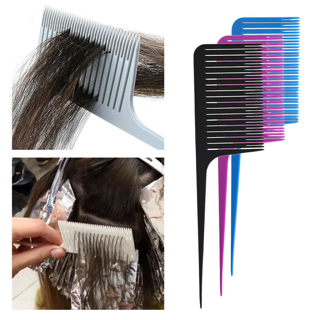 3x Weave Highlighting Foiling Hair Combs for Salon Hair Coloring Combs Tools