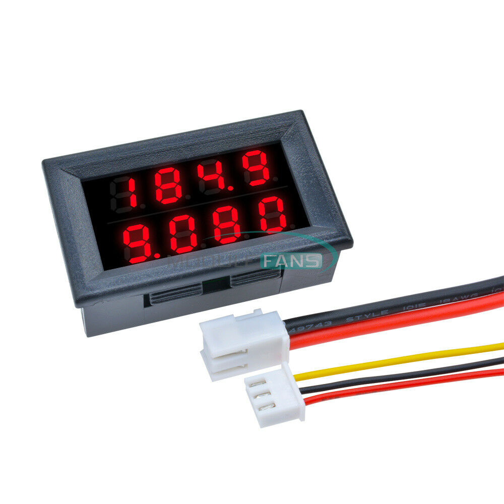 DC 200V 10A Voltmeter Ammeter Red + Red LED Amp Dual Digital Volt Meter Gauge