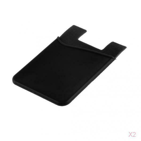 2pcs Wallet Credit Card / ID / Cash Holder for Cell Phone Silicone