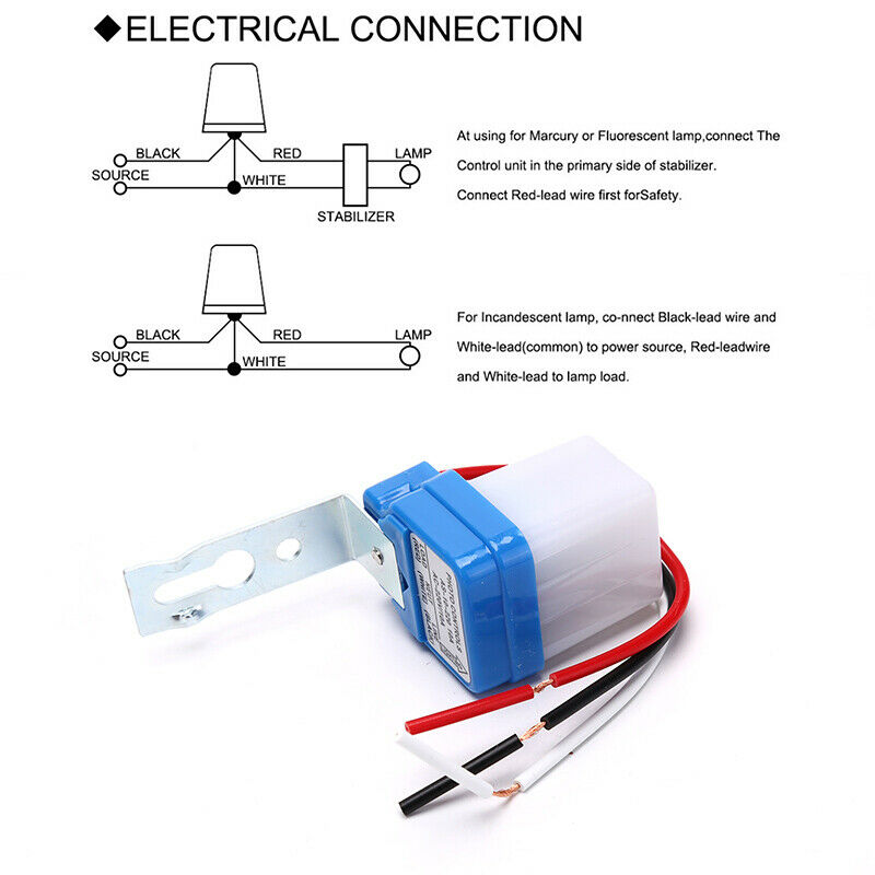Automatic On Off Photocell Street Lamp Light Switch Controller DC AC 220V.l8