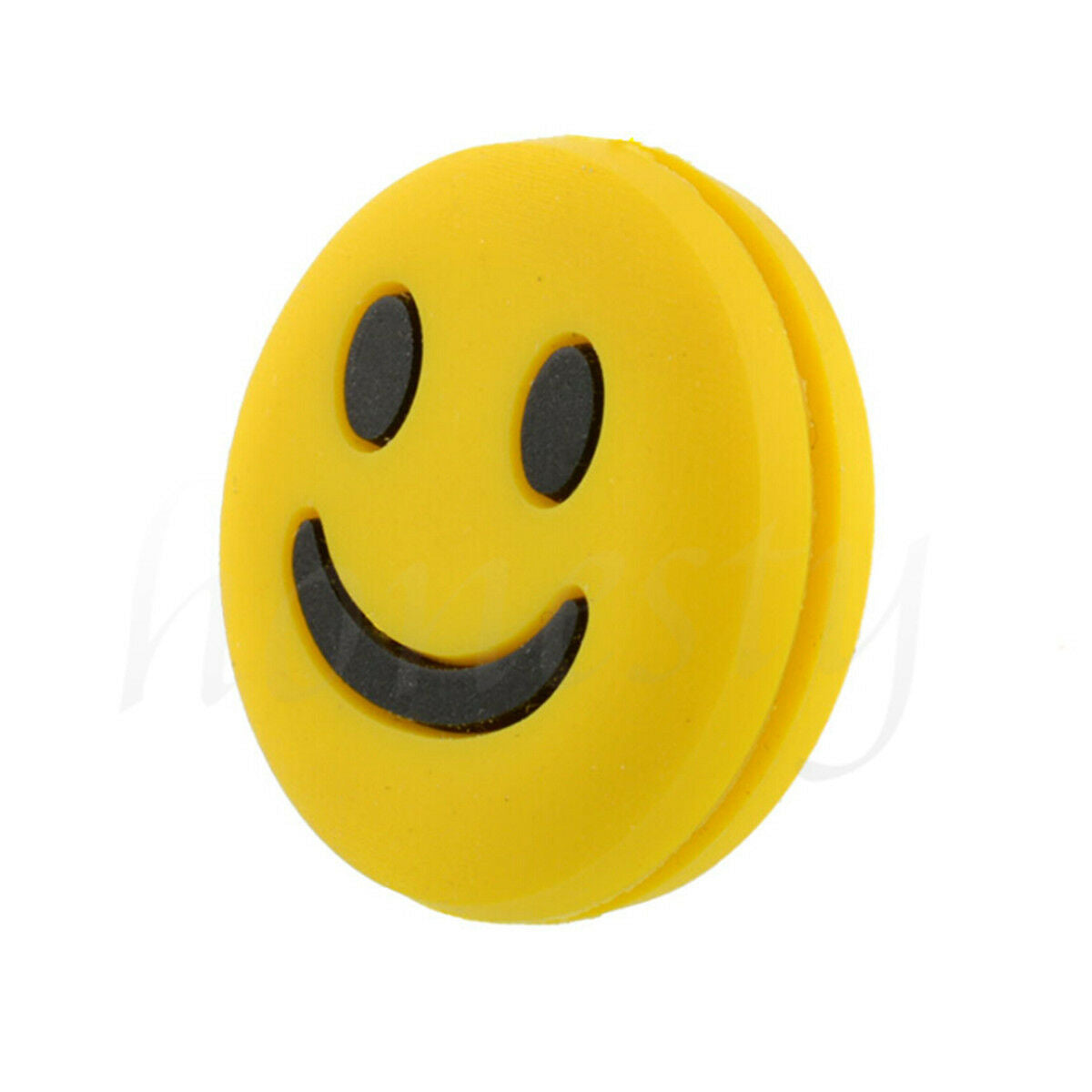 4pcs Silicone Rubber Smile Face Tennis Racquet Vibration Dampener Shock Absorber