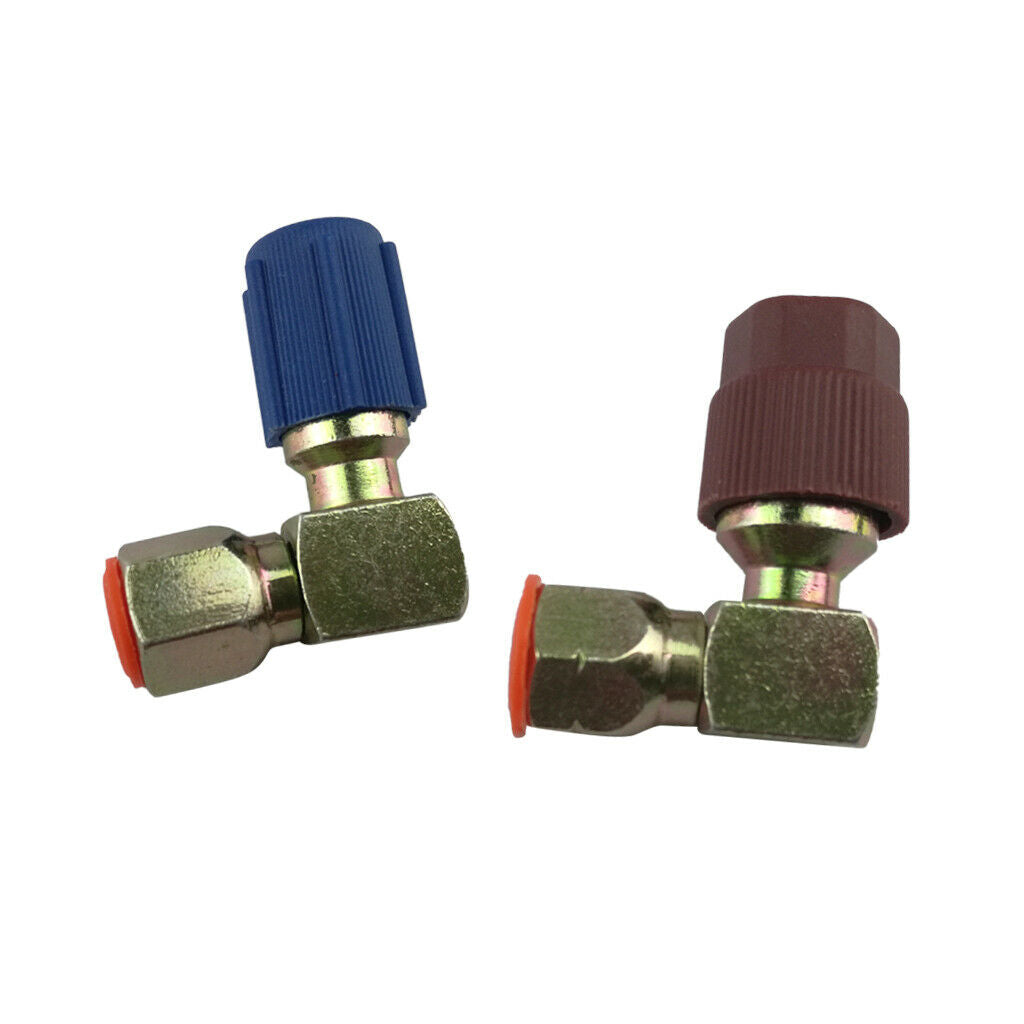 90 Degree High/Low Side Dapter 7/16L 3/8H R12 to R134a Retrofits Connector