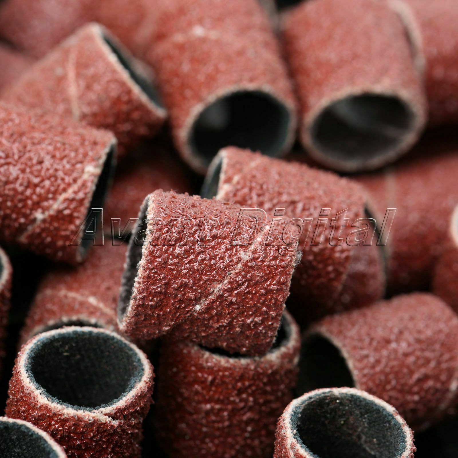 100X Grit 80# Sanding Bands W 10 Mandrel 1/8" Shank Rotary Tool Nail Drill Bits