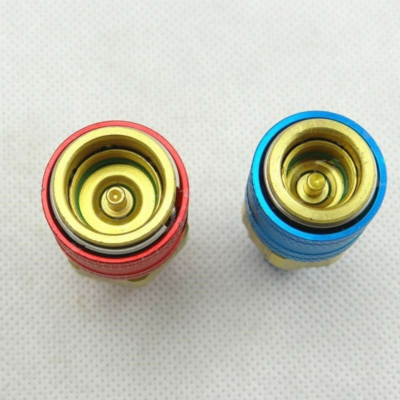 2Pcs Quick Couplers Connectors Adapters Conversion Auto Car AC R134A High & Low