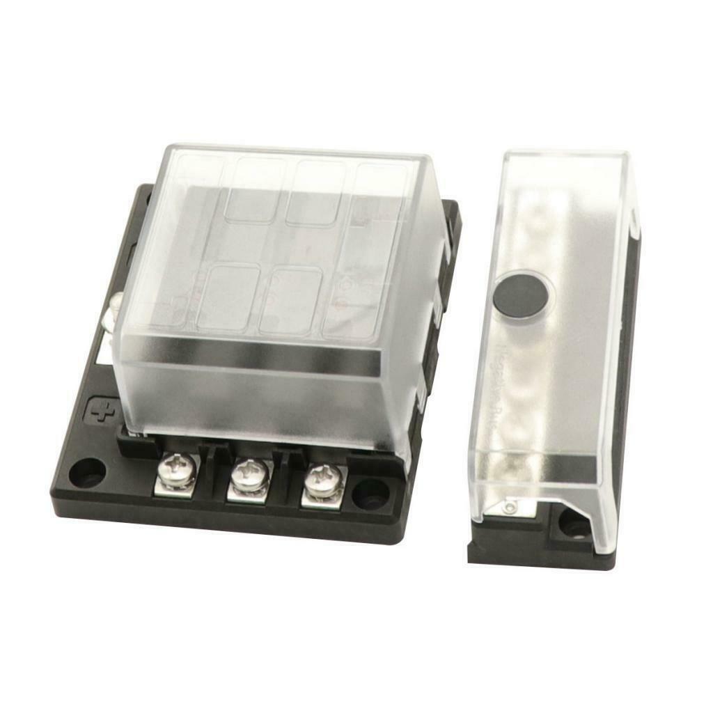 6-Way Blade Fuse Box Block Holder LED Indicator 12V-32V Marine SUV Boat