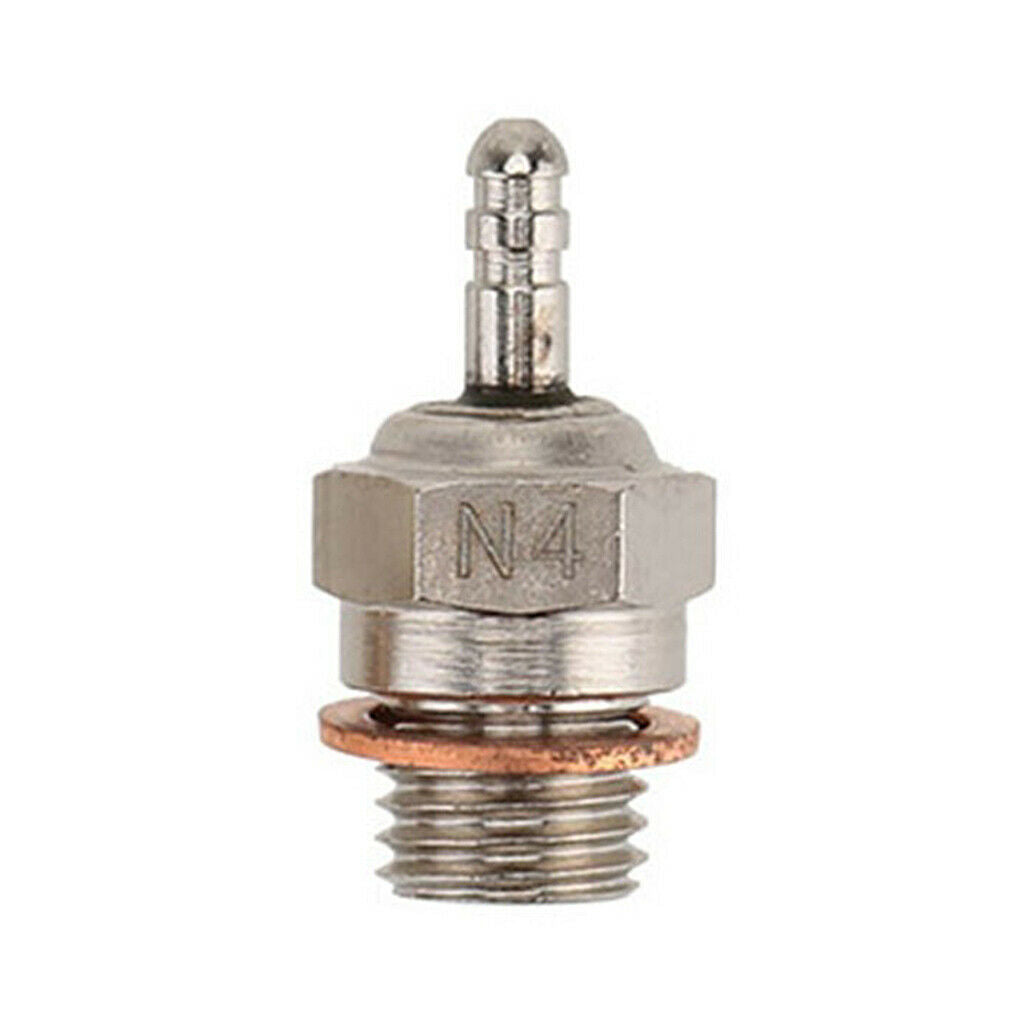 4 Piece Metal 70117 N4 Super Glow Plug Med Universal for HSP 1:10 RC Car
