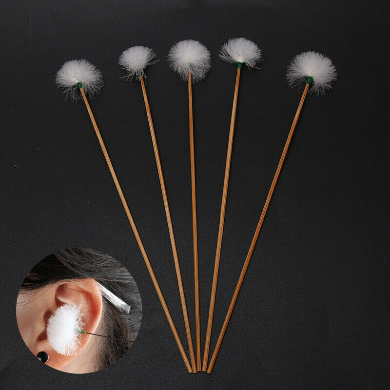 5Pcs Goose Feather Earpick Wax Remover Earpicking Ear Cleaner Stick Healt.l8