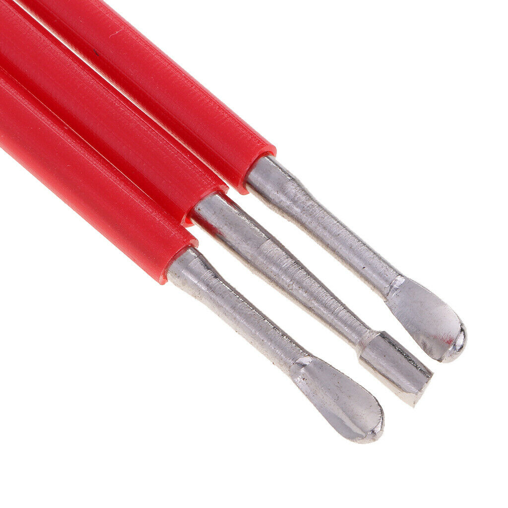 3pcs Leather Craft Tools Leather Press Rub Carving Tools Modeling Tools