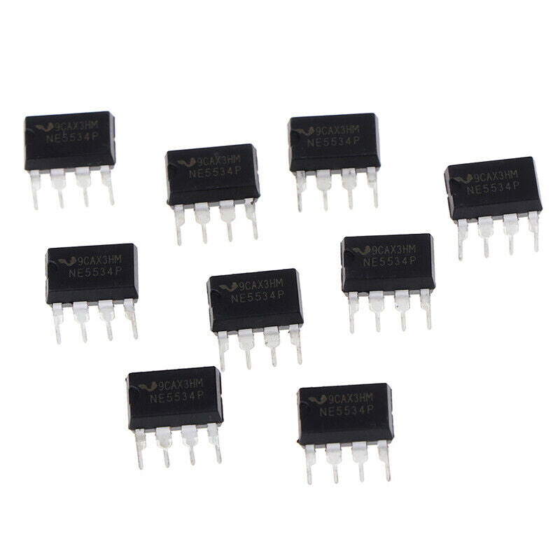 10 pcs NE5534P DIP-8 Single High Efficiency Low Noise Operational Amplifiers DD