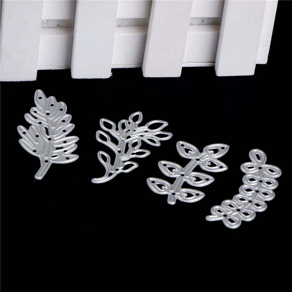 4pcs/set Leaves Metal Cutting Dies For Scrapbooking DIY Album Cards Makin.l8